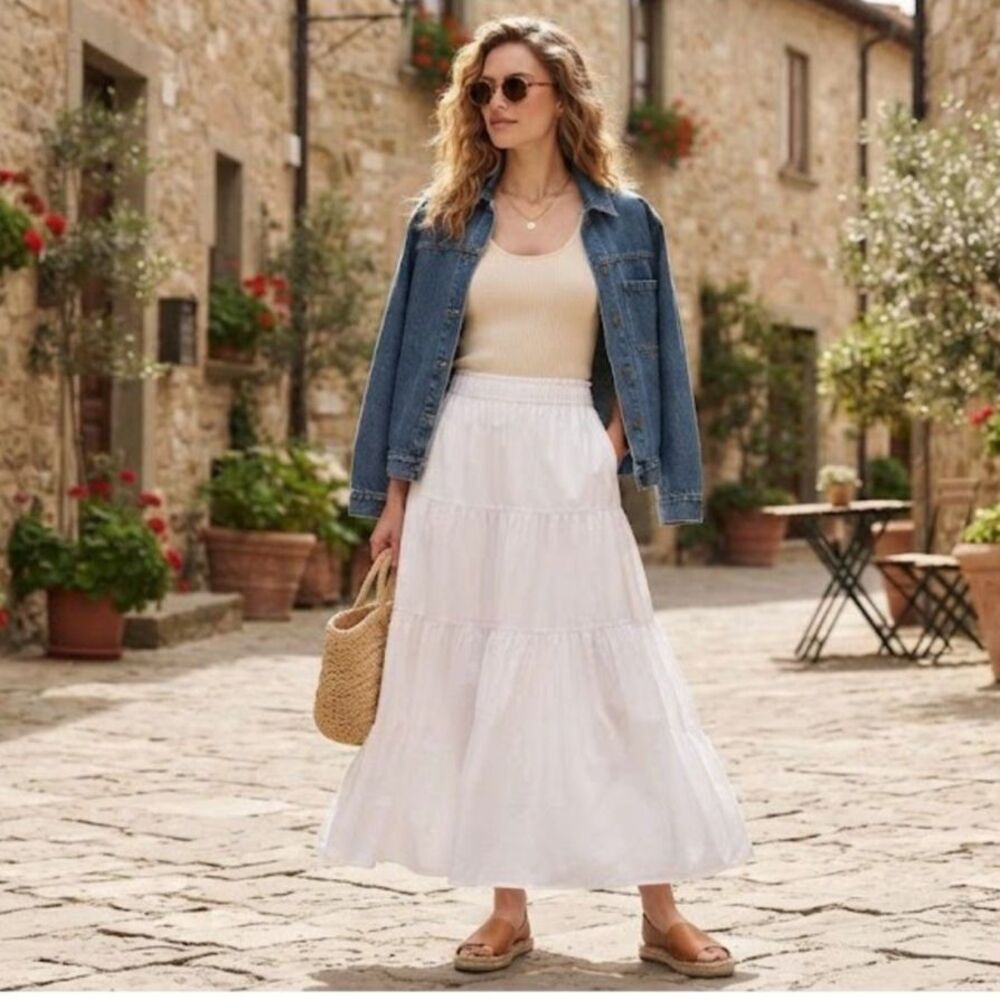 Uniqlo Women's White Skirt